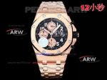 HBF Factory Clone Audemars Piguet Royal Oak Offshore Chronograph Rose Gold Black Dial Watch